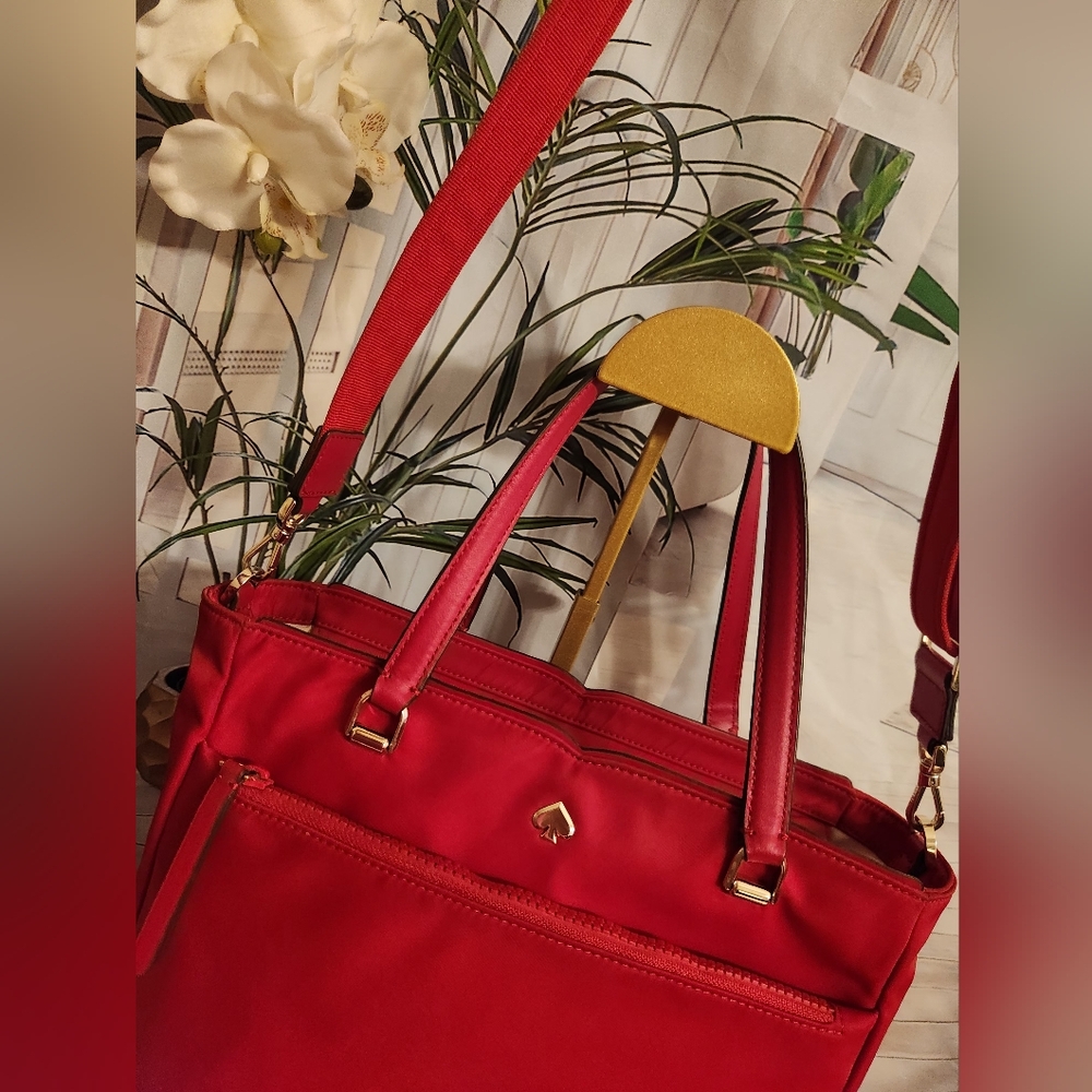 Stunning Red Kate Spade Convertible Crossbody Bag! - Picture 12 of 16